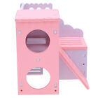 POPETPOP Small Hideout Hamster House with Climbing Ladder (Pink)
