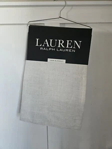 Ralph Lauren Window Curtains 2 Panels Blackout 52 x 84 Linen Herringbone Natural - Picture 1 of 9