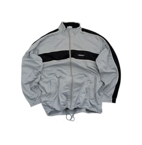 Reebok vintage men's jacket track tracksuit full zip long sleeve pockets Gris L - Imagen 1 de 7