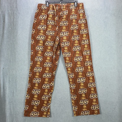 VTG Dale Jarrett # 88 Nascar Ups Lounge Pants Men's L Large Brown Drawstring Cover
