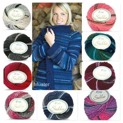 50g "Stella", Rellana, Dochtgarn, (90,00 €/kg), Chunky,Farbverlauf