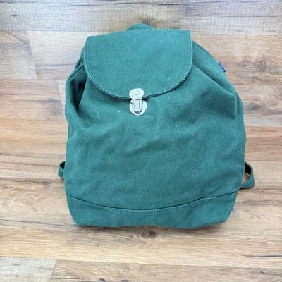 Mochila BAGGU con cordón 100 % algodón lona tono tierra verde Foto 1 de 4