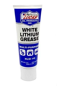 Lucas White Lithium Grease 8oz Multi Purpose Automotive and Household Lubricant - Picture 1 of 1