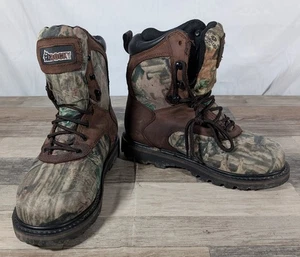 Rocky Vitals 9" Boots Men's Size 8M Camo Brown Leather WP Insulated Hunting - Picture 1 of 6