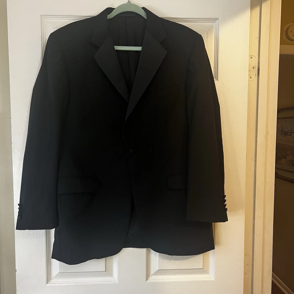 Burberry London Esmoquin 2 Piezas Traje Lana 41R Un Botón Negro 34x32 Foto 1 de 4