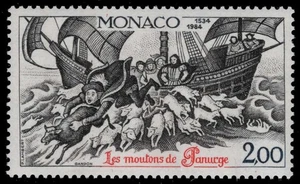 MONACO 1444 - "Sheep of Panurge" by Francois Rabelais (pc38936) - Picture 1 of 1