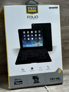 Zagg Keys Folio Bluetooth Full Body Keyboard Case for iPad Air - Picture 1 of 3