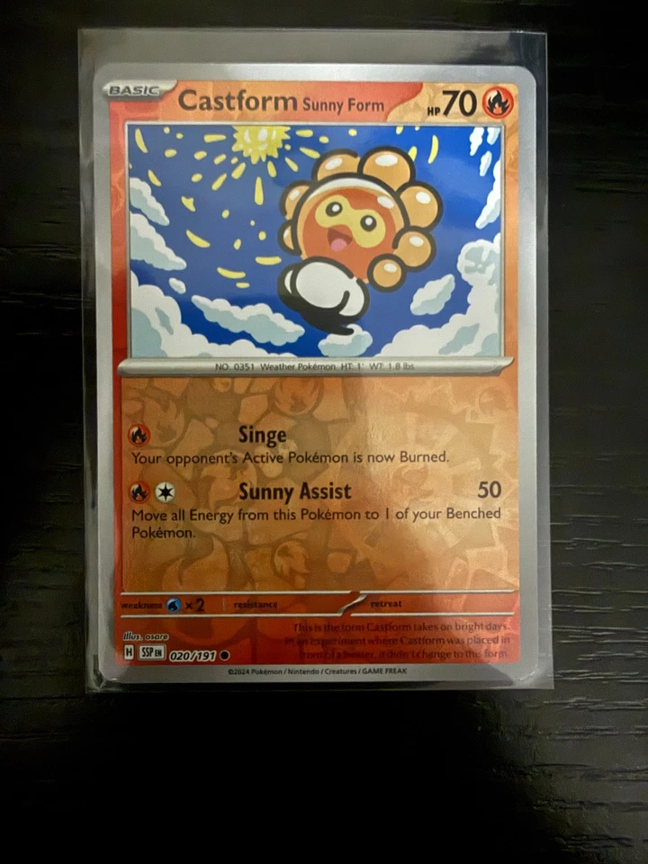 Castform Sunny Form 020/191 Sv08: Surging Sparks Reverse Holo - Image 1 of 1