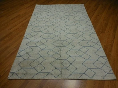 Alfombra turca Oushak, alfombra moderna multicolor, alfombra bohemia hecha a mano 5x8 pies Foto 1 de 4