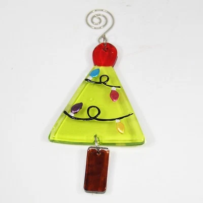 Silvestri Demdaco Lori Siebert стеклянная фьюжн-краска украшение для рождественской елки 5 дюймов винтаж - Изображение 1 из 4