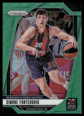 2024-25 Prizm Turkish Airlines EuroLeague Prizms Green #139 Simone Fontecchio - Image 1 of 2