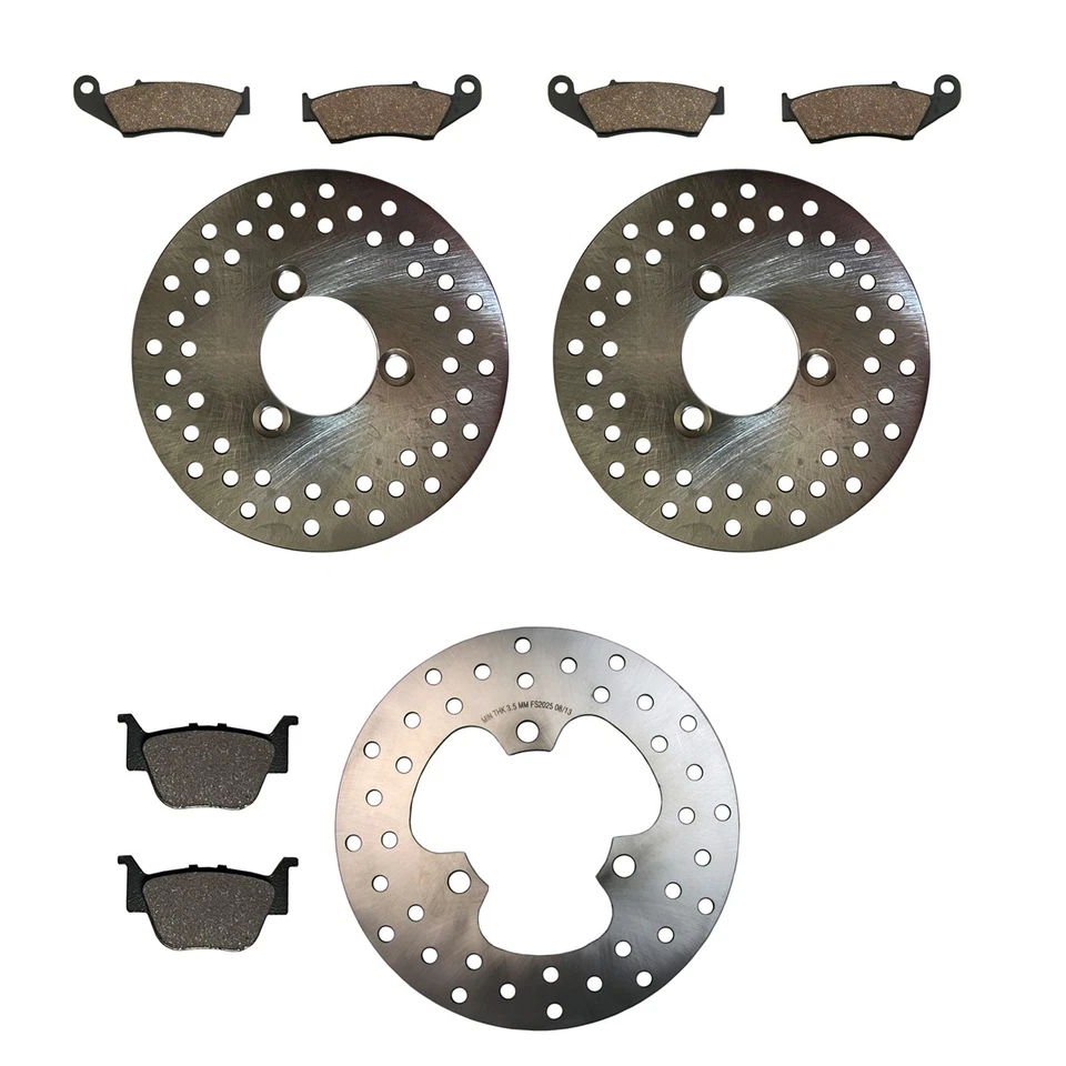 Front & Rear Disc Brake Rotors & Brake Pads fits Honda TRX450R TRX450ER Sportrax - Image 1 of 1