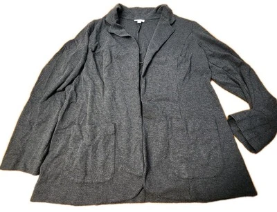 J. Jill Ponte Charcoal Gray Blazer Size L - Image 1 of 4