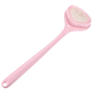 Soft Bristle Bath Brush Long Handle Back Scrubber for Body Shower Cleaning - Picture 1 of 12