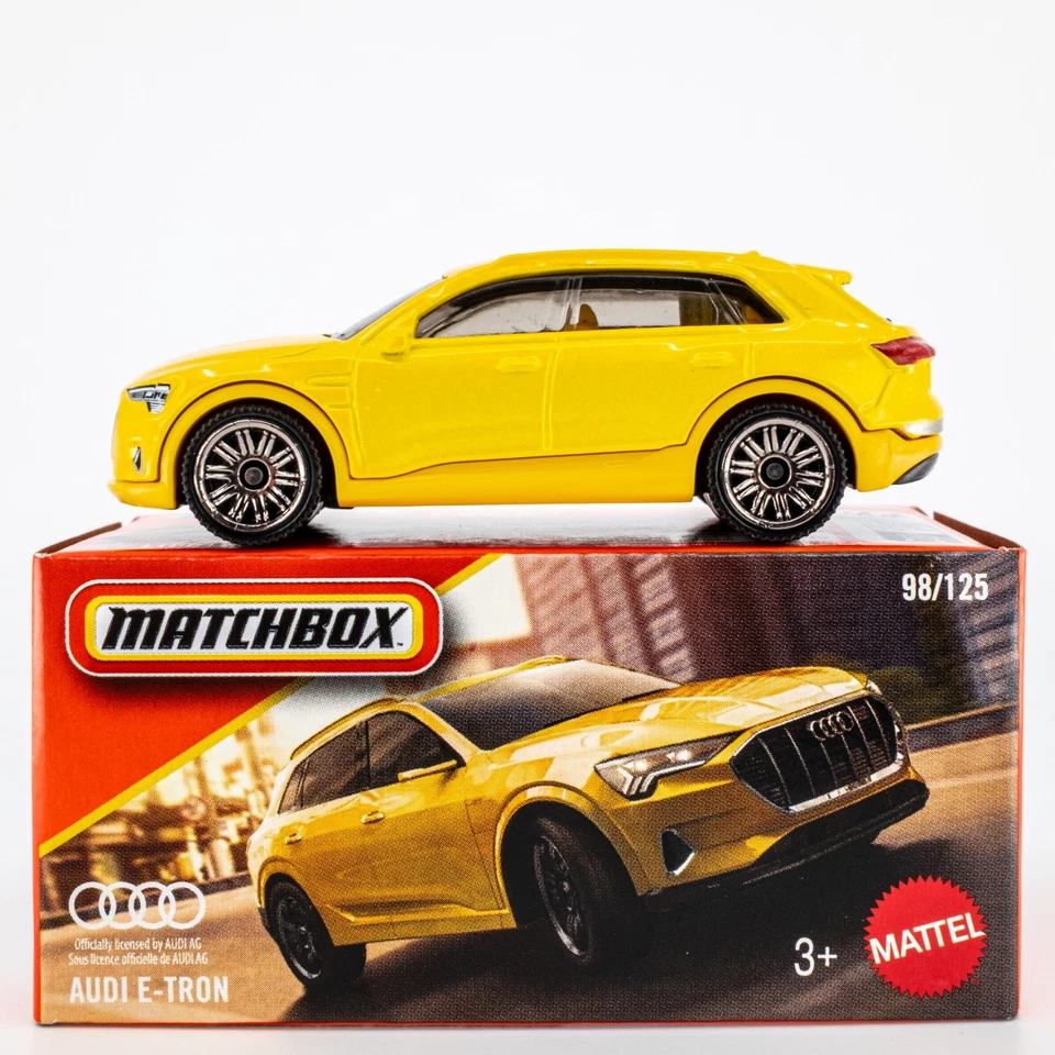 Matchbox Power Grabs #98 2025 Audi e-Tron amarillo vegas | FSB Foto 1 de 1