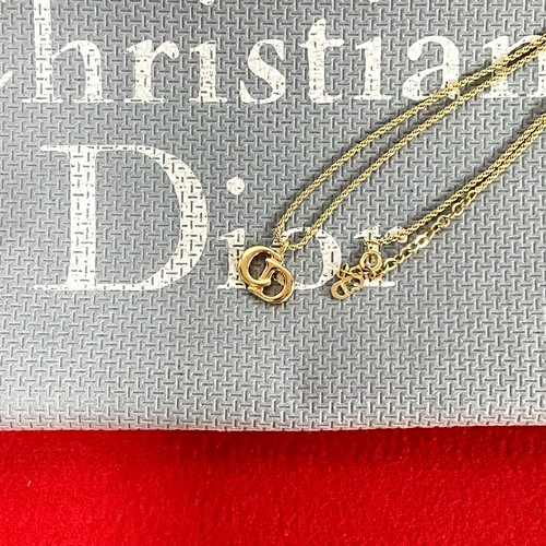 Collana Christian Dior con logo CD placcato oro 48983
