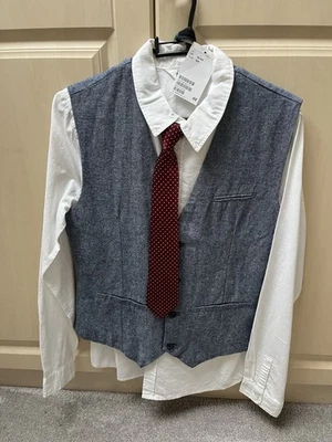 H&M Boys Shirt, Tie & Waistcoat Set BNWT Age 13-14 - Image 1 of 4