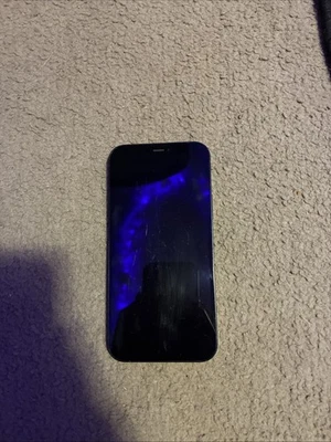 Unlocked Iphone 12 128GB Black Back Cracked But Works Perfect - Image 1 of 4