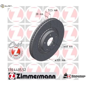 2x BRAKE DISC 370.4405.52 FOR MAZDA PY-Y8/ZA/VPS 2.5L PEXP/PEXB/PEX3 2.0L 4cyl - Picture 1 of 9