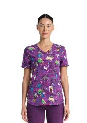 Disney Tim Burton’s The Nightmare Before Christmas Scrub Top Size 2XL - Image 1 of 2