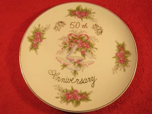 9" Porcelain Collector Plate 50th ANNIVERSARY Japan - Picture 1 of 2