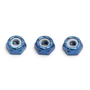 TEAM ASSOCIATED #3438 8-32 Blue Aluminum Low Profile Locknut     - Picture 1 of 1
