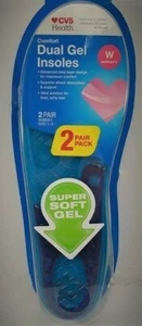 CVS Health Comfort Dual Gel Insoles Women’s (2 Pairs) SZ 5-10 TRIM TO FIT - NEW - Picture 1 of 1