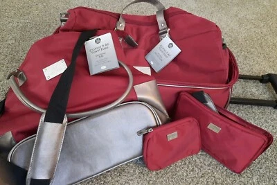 Luggage Mangano's J M Double Decker Duffle Wheels Travel With Designer Tote  - Image 1 of 4