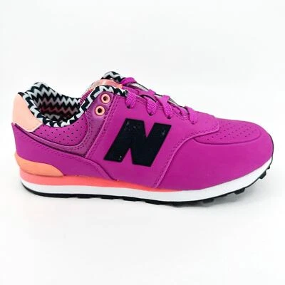 Zapatillas para correr New Balance 574 Classics magenta negras para niños KL574A3P Foto 1 de 4
