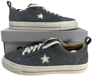 Converse One Star Pro Ox Low Top White Suede CYBER GREY A02948C Men's Size 10 - Picture 1 of 8