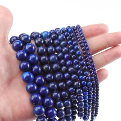 Natural Stone Lapis Lazuli Round Spacer Beads for Jewelry Making 4 6 8 10 12mm - Image 1 of 4