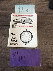 VINTAGE Porsche 82,83 SC 911 911 TURBO technical Spec BOOK - Picture 1 of 7