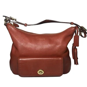 Coach Handtasche Kastanie Leder Courtenay Hobo Schultertasche 22381 Drehverschluss - Bild 1 von 23