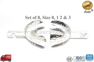Dental Abformschalen, komplettes Set 8 Größen 0,1,2,3 ohne Rimlock Typ P - Bild 1 von 1