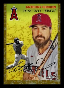 2023 Topps cromo platino Anthony Rendon oro toile refractor/50 ángeles #182 - Imagen 1 de 2