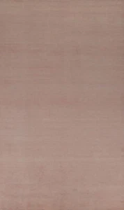Vegetable Dye Gabbeh Solid Design Wool Modern Area Rug - Peach Color 5x10 ft - Picture 1 of 16