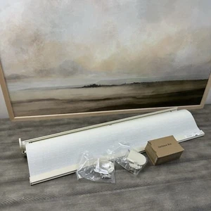 Pottery Barn Kids Custom Woven Roller Shade 31”x66” Whisper White Used Scuffed - Picture 1 of 13