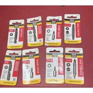 Lot of 8 New Master Mechanic Screwdriver Bits - Picture 1 of 1