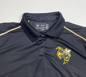 Georgia Tech Yellow Jackets Logo Russell Dri-Power Womens Black Polo XL Snaps - Picture 1 of 11