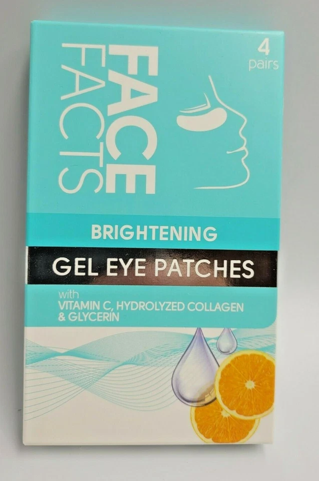 8 pairs Face Facts Brightening Gel Eye Patches 2 Packs of 4 - Image 1 of 1
