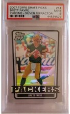 2007 Chrome Draft Picks Pros Brett Favre SILVER REFRACTOR PSA 9 POP 3 1 HIGHER