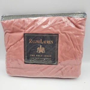 Vintage Ralph Lauren The Polo Sheet Solid Calico Rose Twin Fitted Sheet USA NEW - Picture 1 of 10