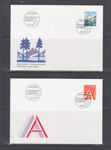 Switzerland Mi 1489/1510, 1993 issues, 8 complete sets on 8 official FDCs - Picture 1 of 3