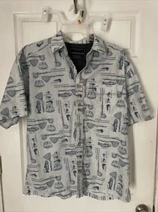 North River Button Short Sleeve Shirt Vented Trout Fly Fishing Men’s Large L - Picture 1 of 7