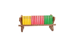 Casa de Muñecas Miniatura Estante Colgante Madera con Libros Rojo Verde Amarillo Estante Individual - Imagen 1 de 8