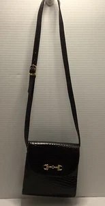 Giani Bernini Signature Logo Crossbody Bag Size Medium Brown Snap Purse - Picture 1 of 5