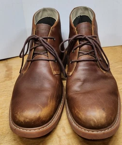 Timberland Belanger Waterproof Chukka Boots Mens 10.5 Brown Leather Lace Up EUC - Picture 1 of 14