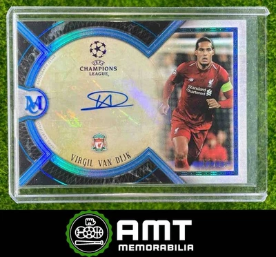 2018 Topps Museum Collection UEFA Virgil van Dijk Archival Auto Sapphire 61/75 - Image 1 of 3