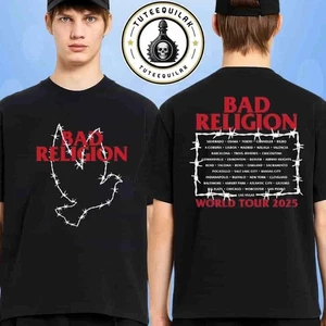 Bad Religion World Tour 2025 Exclusive Barbed Dove Tee Merch Two Sided T-Shirt - Picture 1 of 3