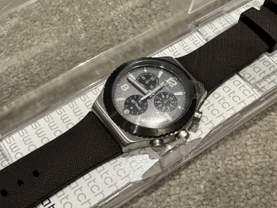 RELOJ SWATCH IRONY CHRONO "DUO MARRÓN" YVS450 NUEVO HOMBRE/NIÑOS/DAMA Foto 1 de 4